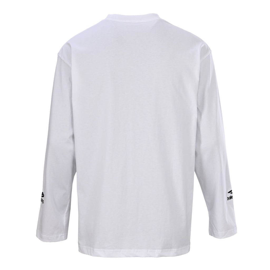 Balenciaga Large-Scale Logo Print Cotton Jersey Hoodie