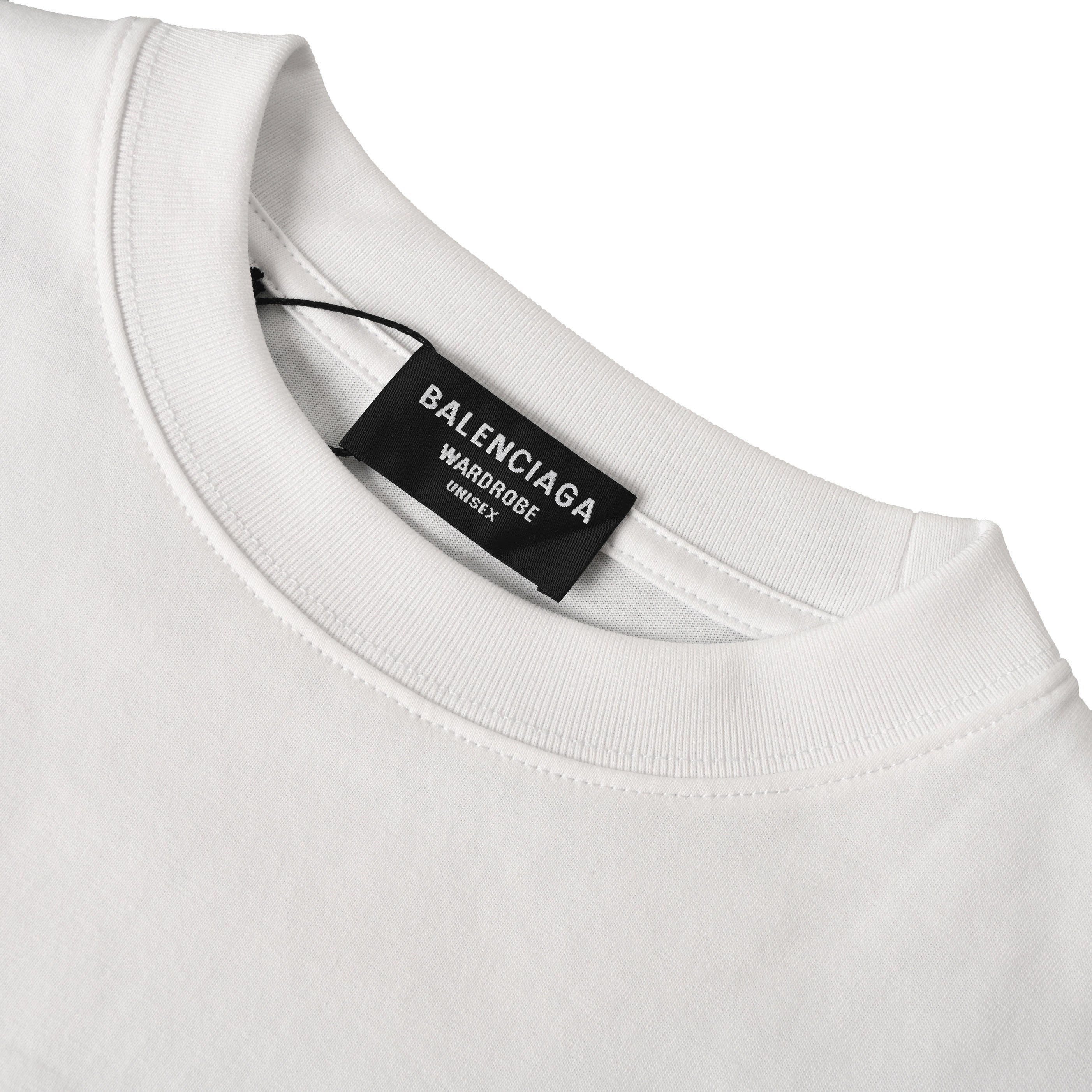 Balenciaga Large-Scale Logo Print Cotton Jersey Hoodie