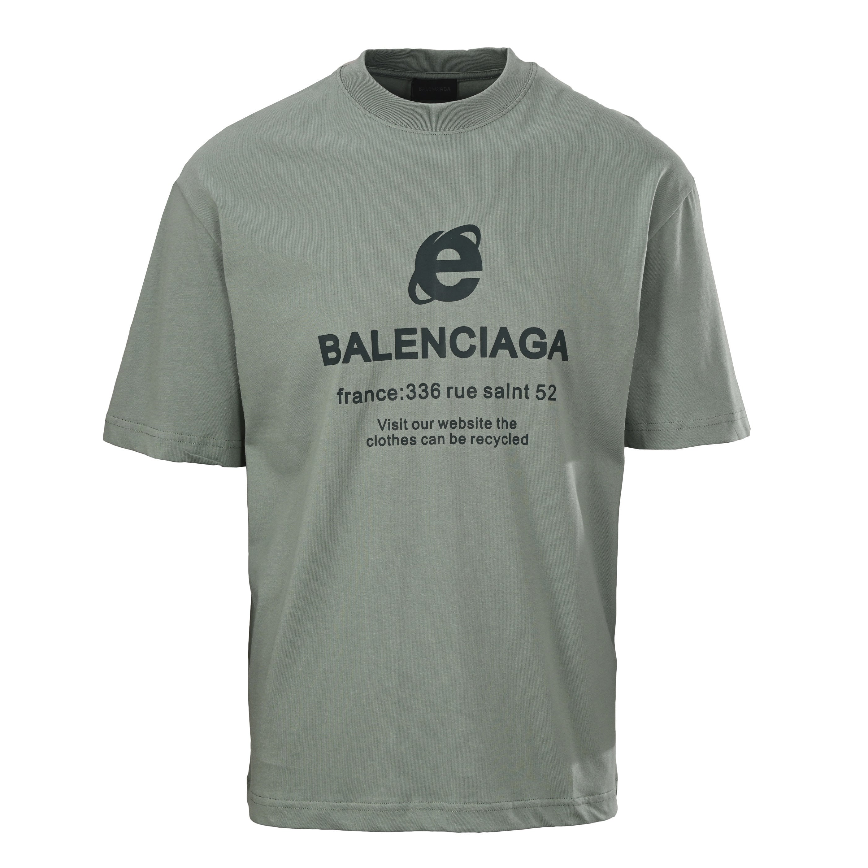 Balenciaga Logo Cotton Jersey T-Shirt
