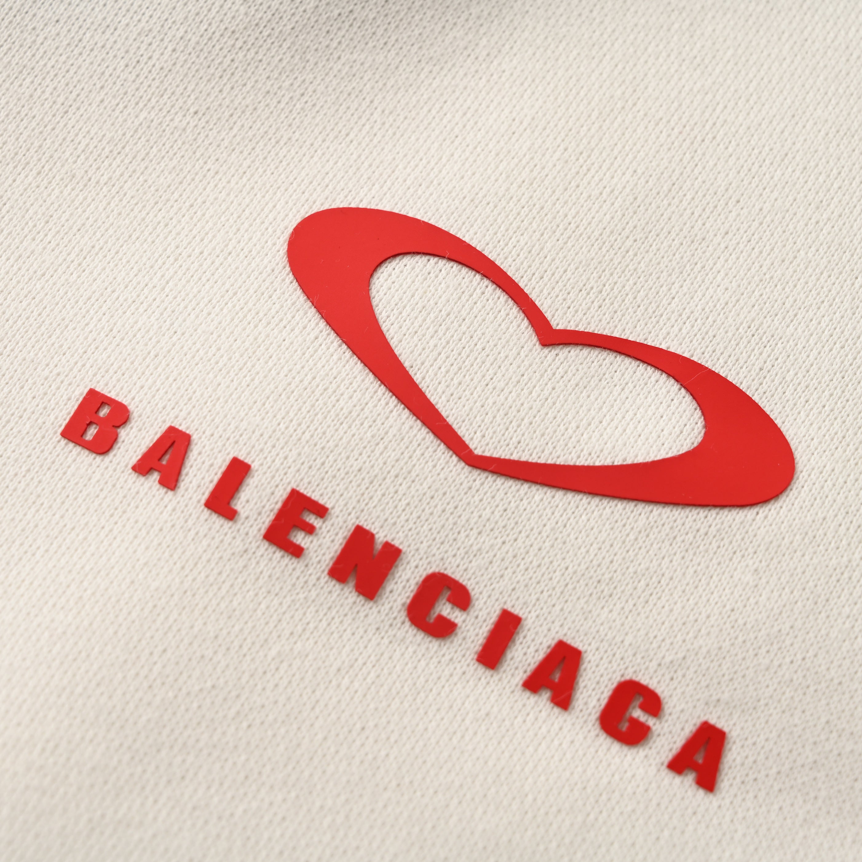 Balenciaga Large-Scale Logo Print Cotton Jersey Hoodie