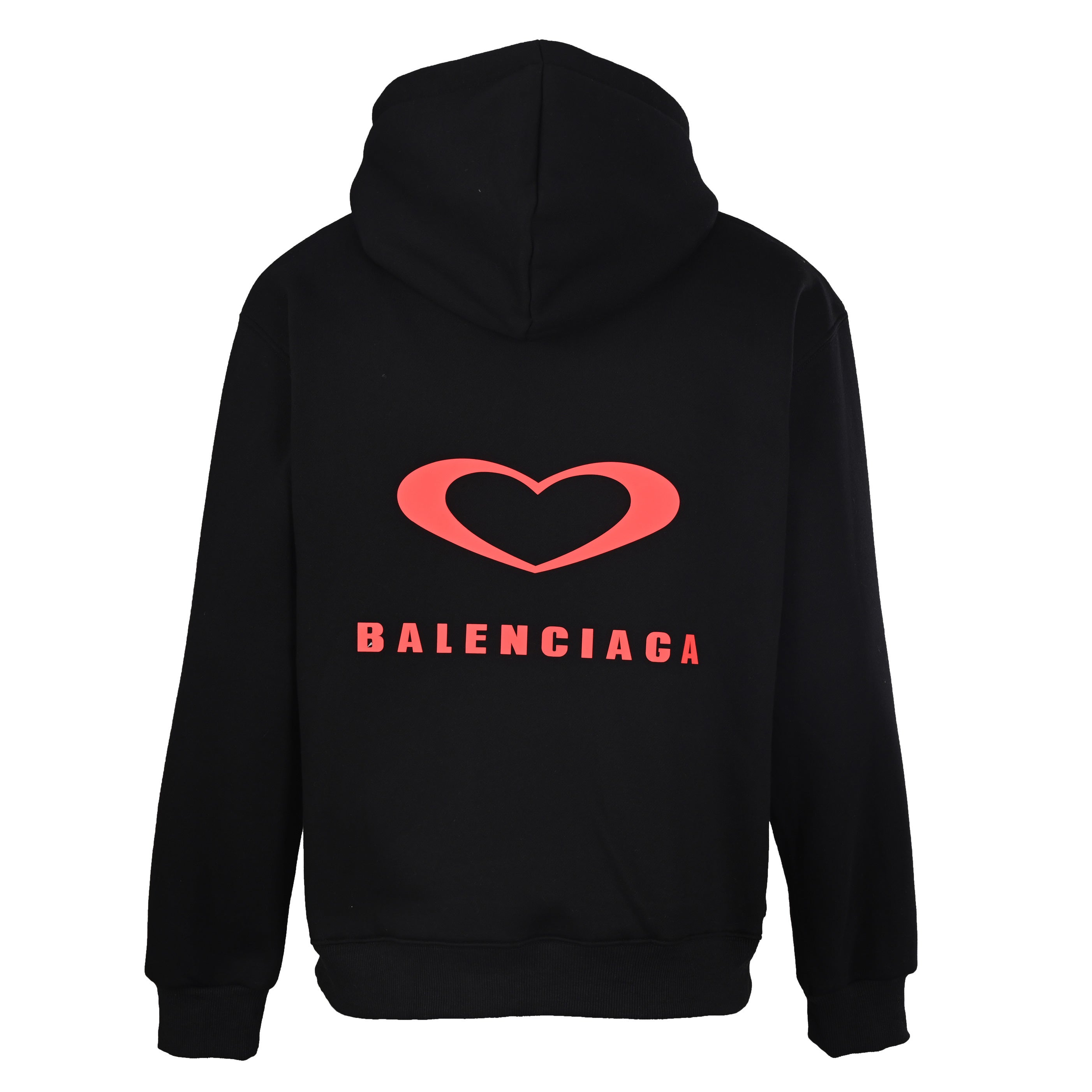 Balenciaga Large-Scale Logo Print Cotton Jersey Hoodie