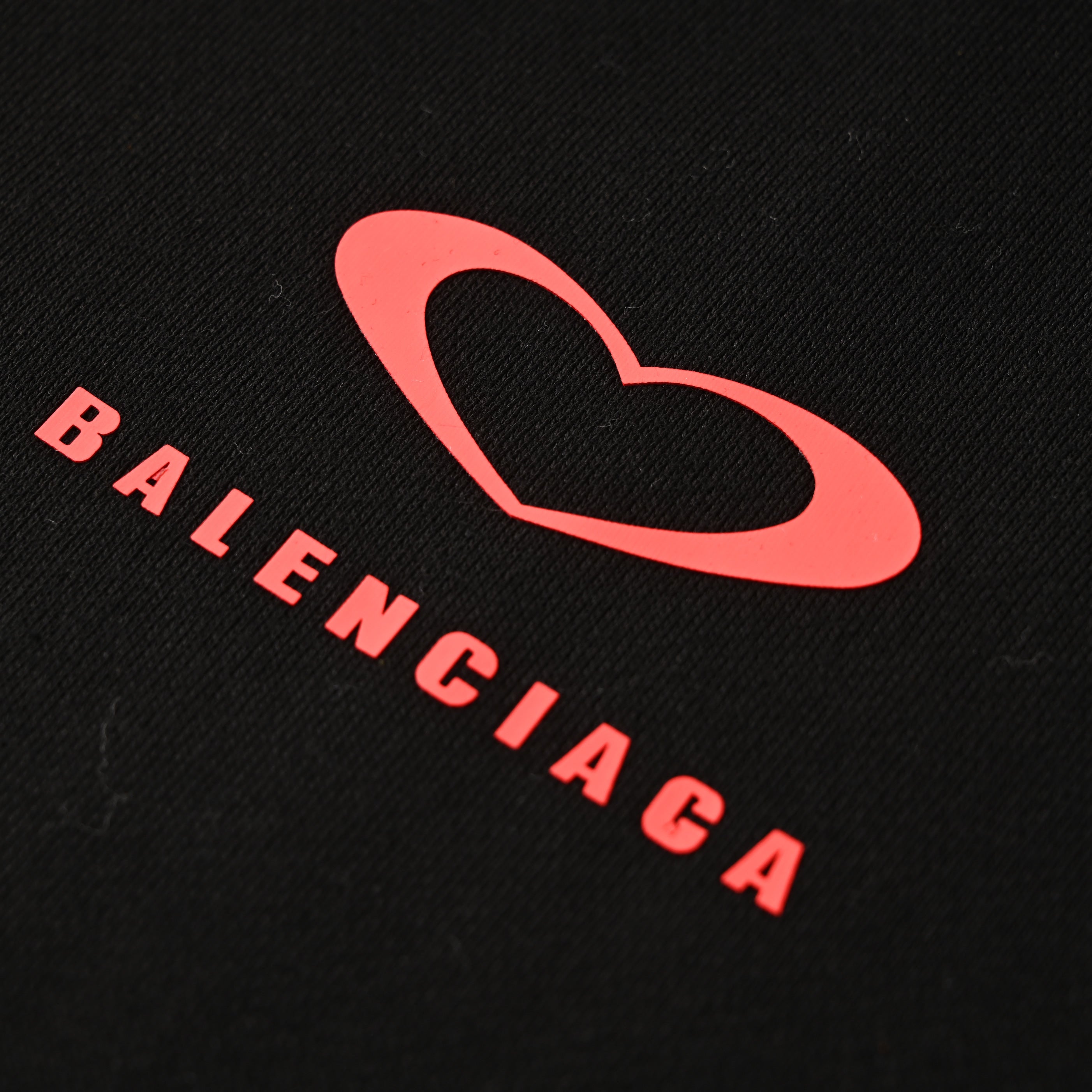 Balenciaga Large-Scale Logo Print Cotton Jersey Hoodie