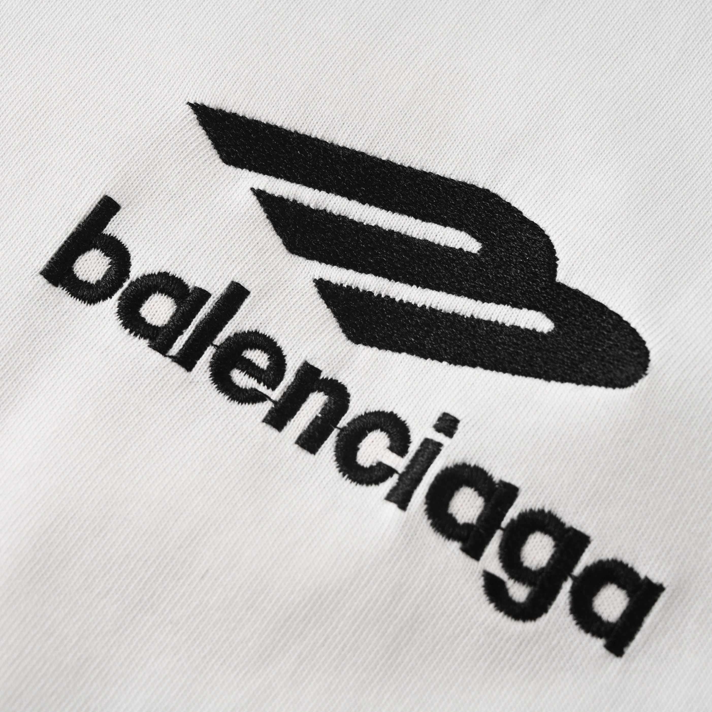 Balenciaga Large-Scale Logo Print Cotton Jersey Hoodie