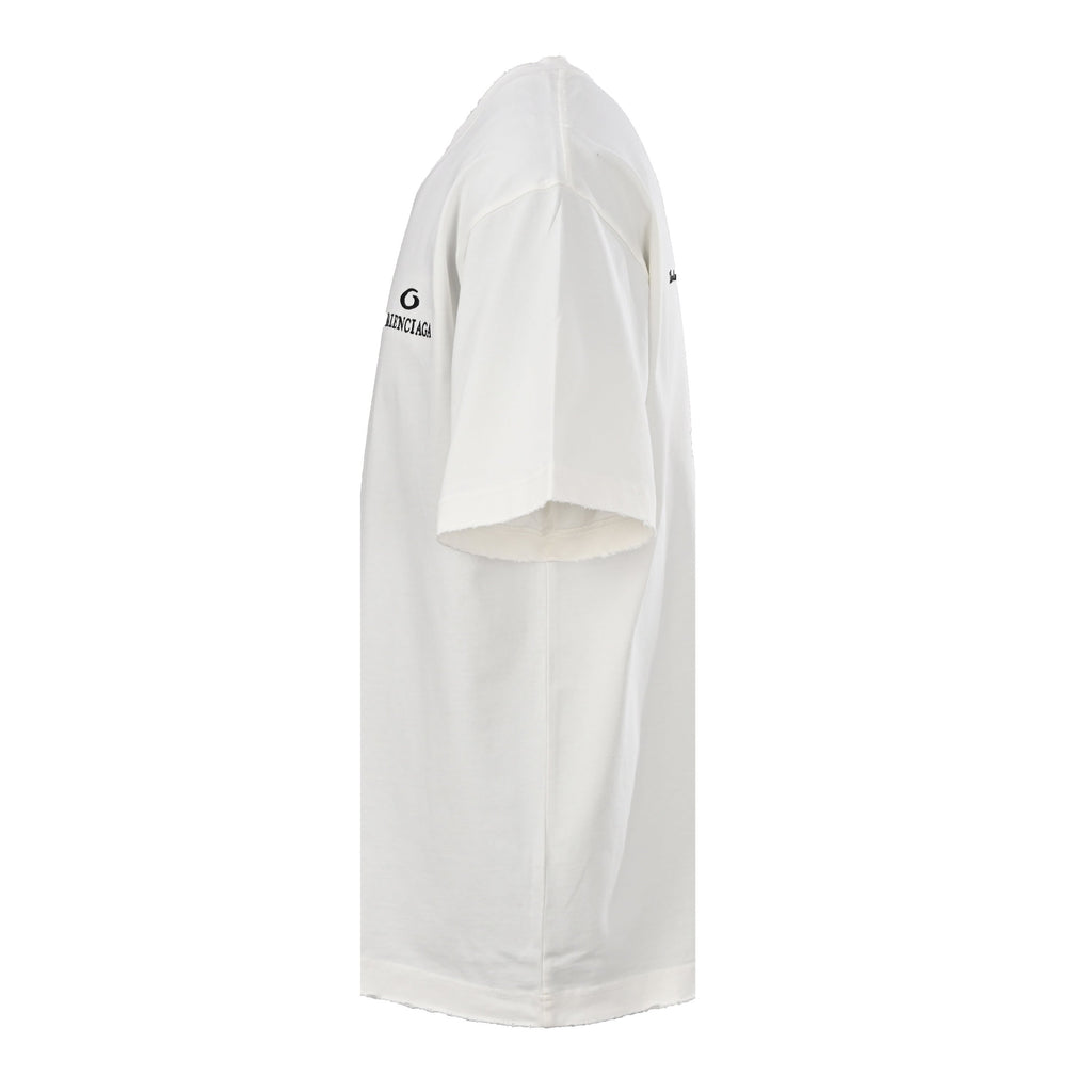 Balenciaga Logo Cotton Jersey T-Shirt
